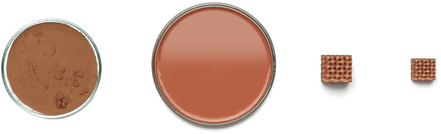 copper slurry white background